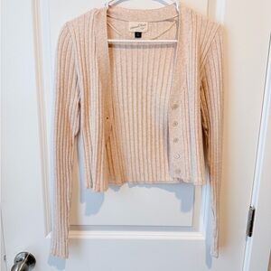 Cropped Ribbed Cardigan – XS – NWOT